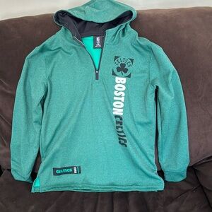 Boys  14/16 Boston Celtics quarter zip long sleeve hoodie